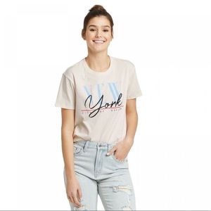 Fifth Sun Pink Women's New York Short Sleeve Graphic T-Shirt Size Small